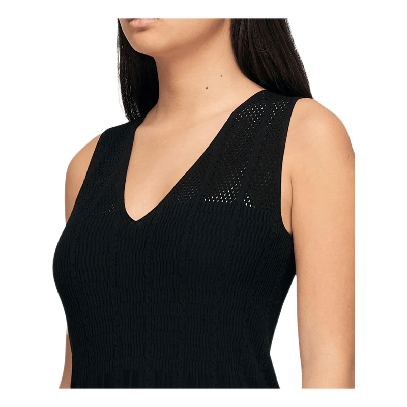 Knit Midi Dress Black