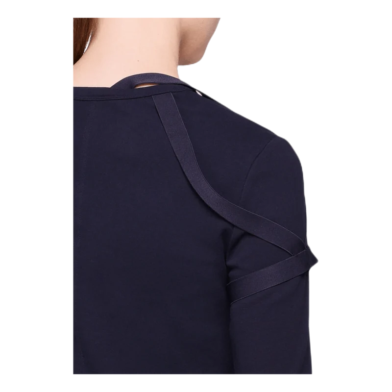 Long Sleeve Harness Dress Blue