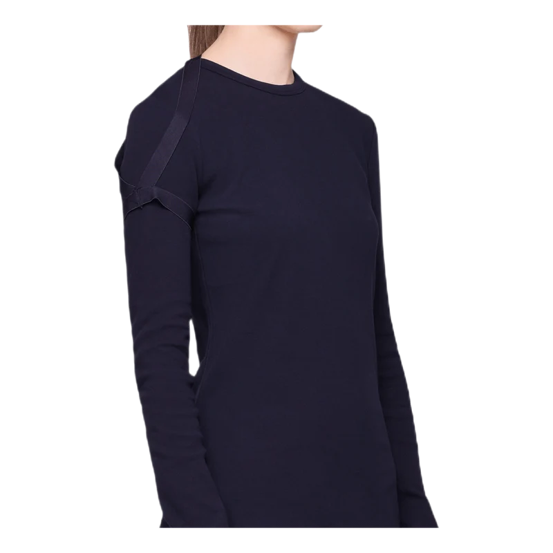 Long Sleeve Harness Dress Blue
