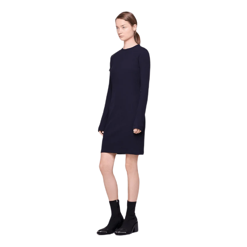 Long Sleeve Harness Dress Blue