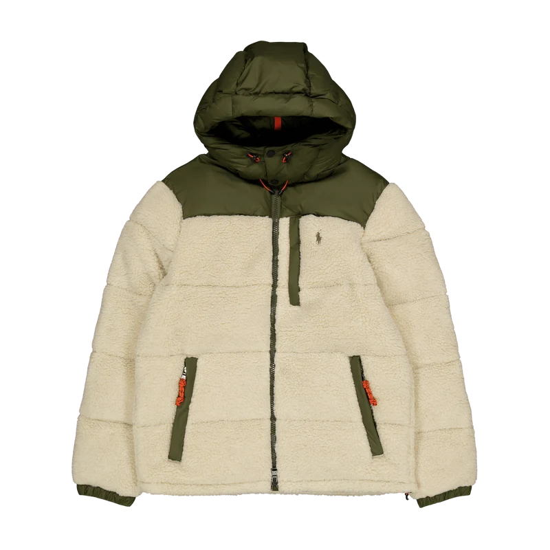 Hybrid Down Jacket Canopy Olive/Spring Beige