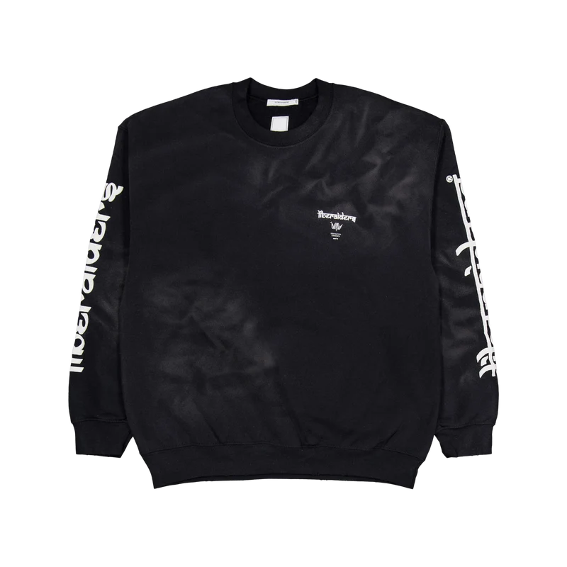 Lr Sleeve Logo Vintage Crewnec Black