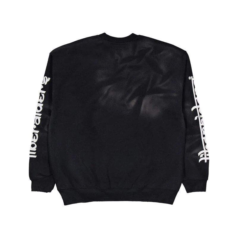 Lr Sleeve Logo Vintage Crewnec Black