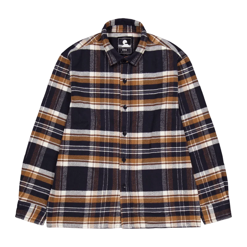 Sebastian Shirt Ls Navy / Brown