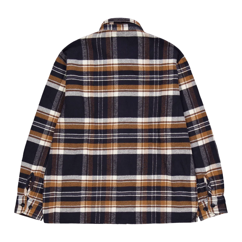 Sebastian Shirt Ls Navy / Brown