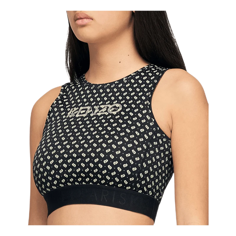 Kenzo Logo Ikat Bra Black