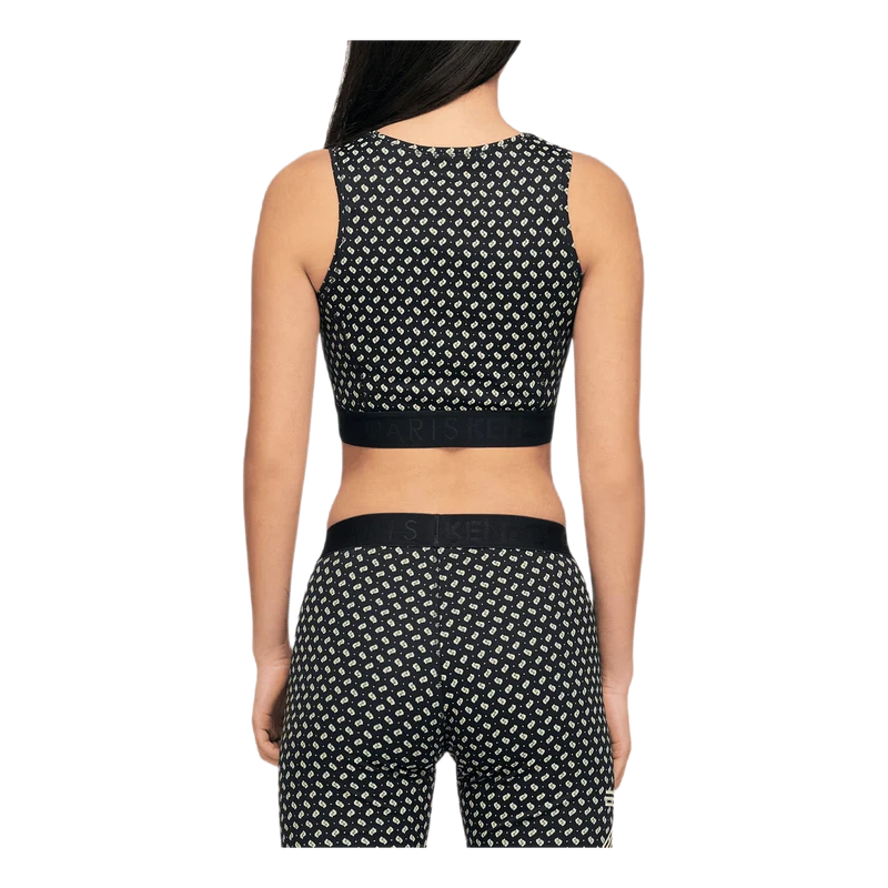 Kenzo Logo Ikat Bra Black