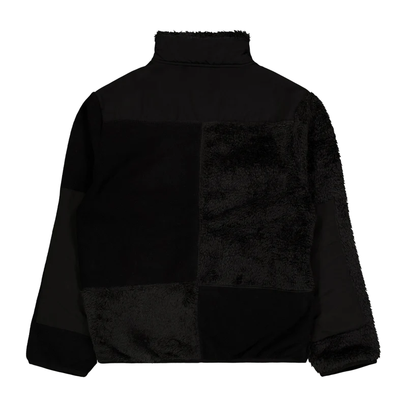 Patchwork Fleece Jacket Black