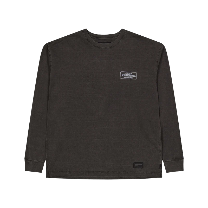 Pigment Dyed Crewneck Ls Black