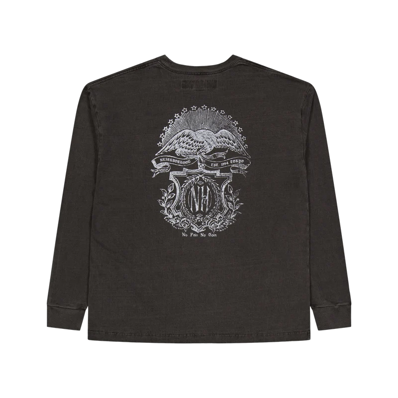 Pigment Dyed Crewneck Ls Black