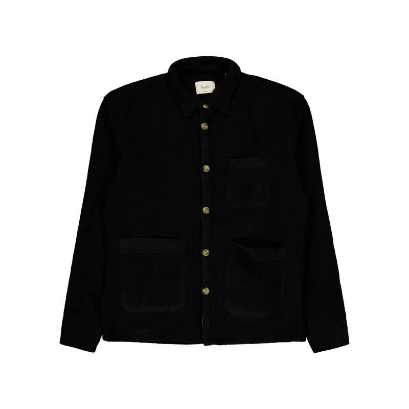 Ivy Wool Overshirt Black