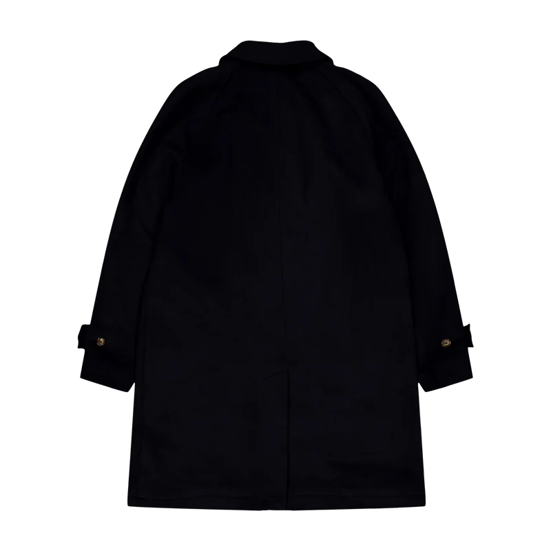 Shelter Wool Long Coat - Navy Navy