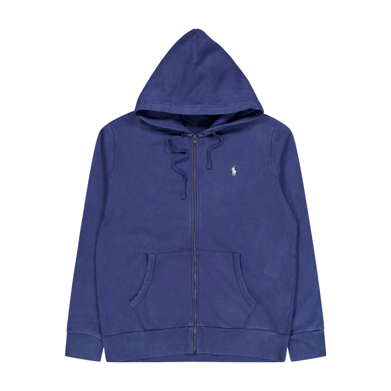 Loopback Terry Full-Zip Hoodie Light Navy