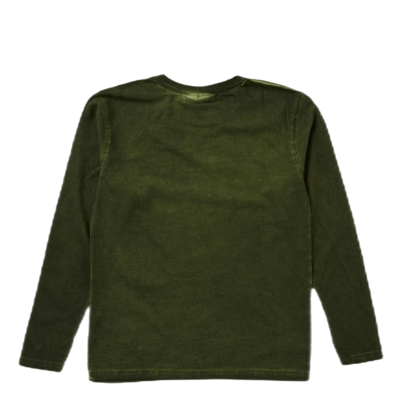 Casual Long Sleeve Tee Green Crush