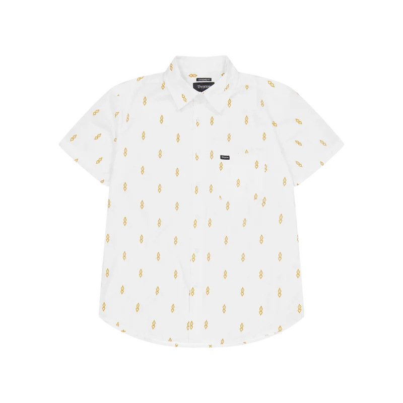 Charter Print Short Sleeve Wov White