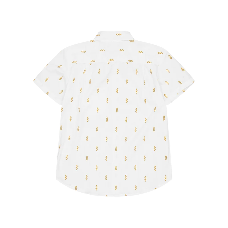 Charter Print Short Sleeve Wov White
