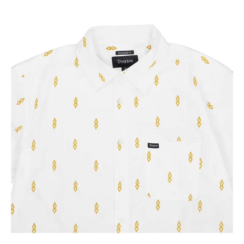 Charter Print Short Sleeve Wov White