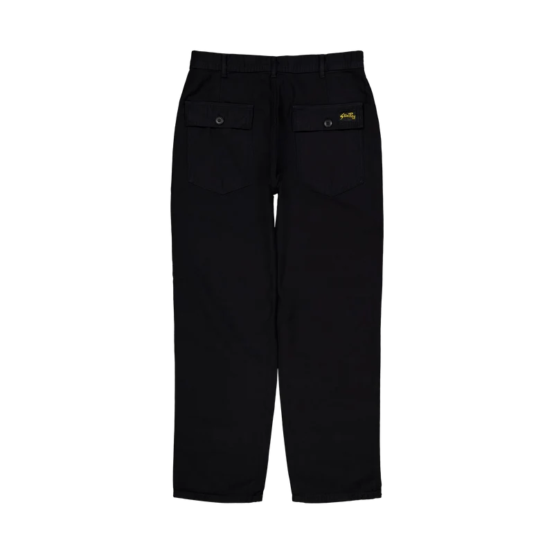 Fat Pant Black Sateen