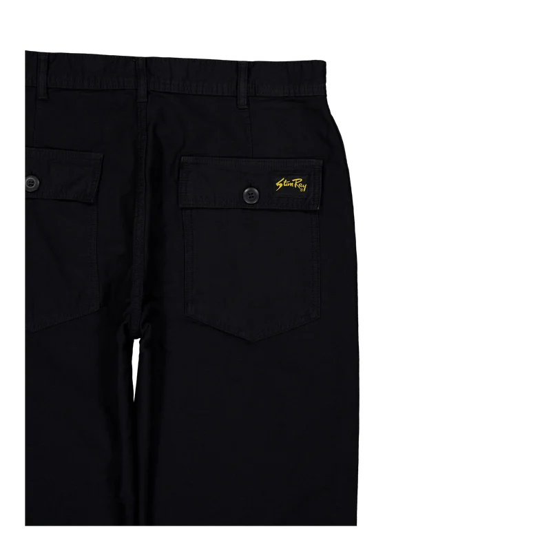 Fat Pant Black Sateen