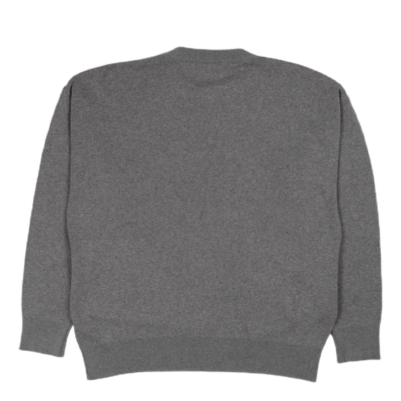 Knit Size-tag Crewneck Grey Wi