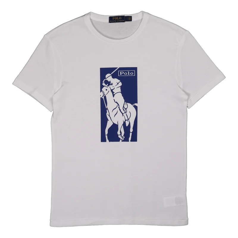 Custom Slim Fit Big Pony Logo T-Shirt White