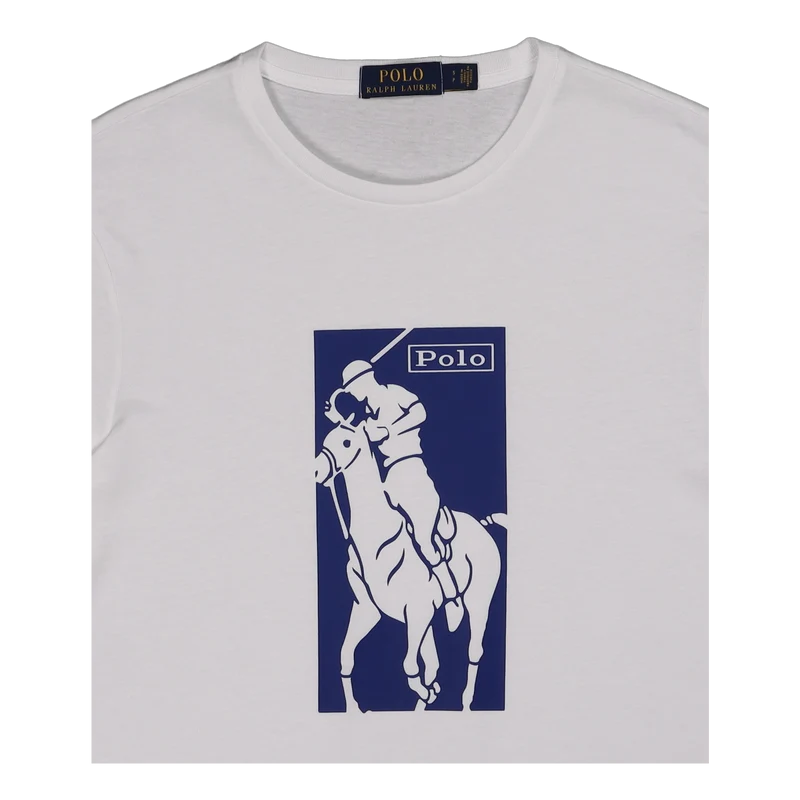 Custom Slim Fit Big Pony Logo T-Shirt White