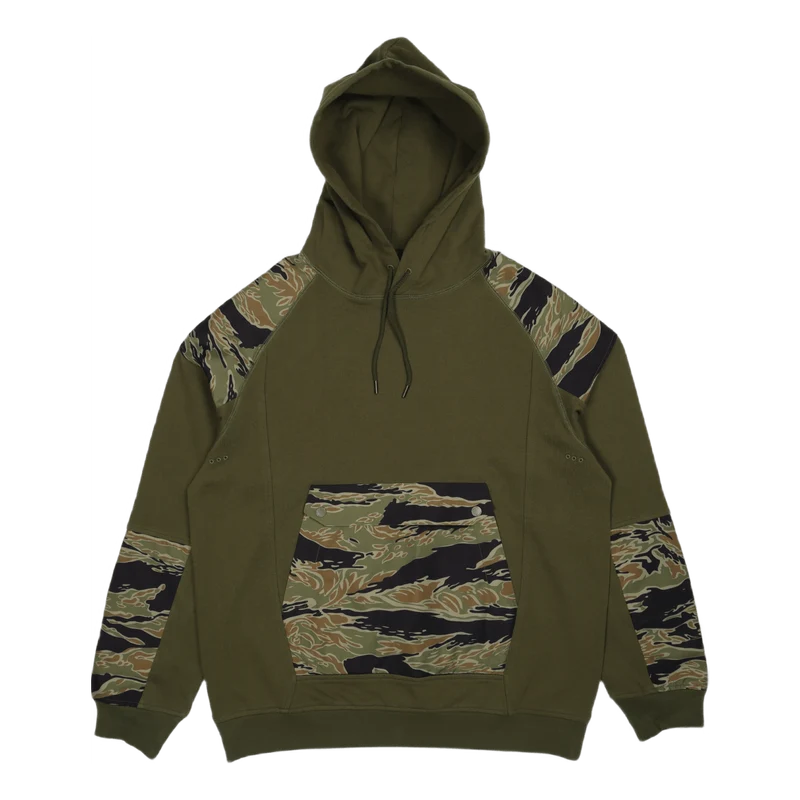 Tech Hooded Sweat Ocs 450 Olive/mint Gold