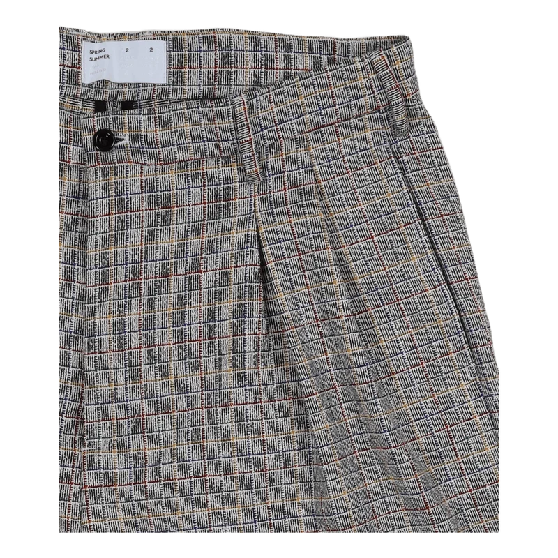 Two Pleat Short Black/multi Ch