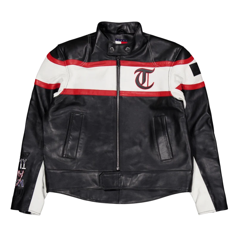 Tjcu Leather Biker Jacket Black