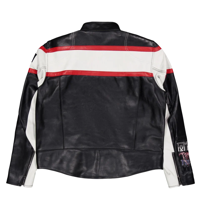 Tjcu Leather Biker Jacket Black