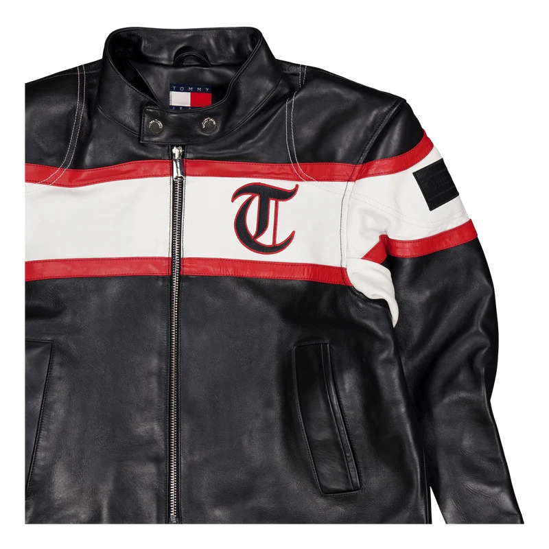 Tjcu Leather Biker Jacket Black