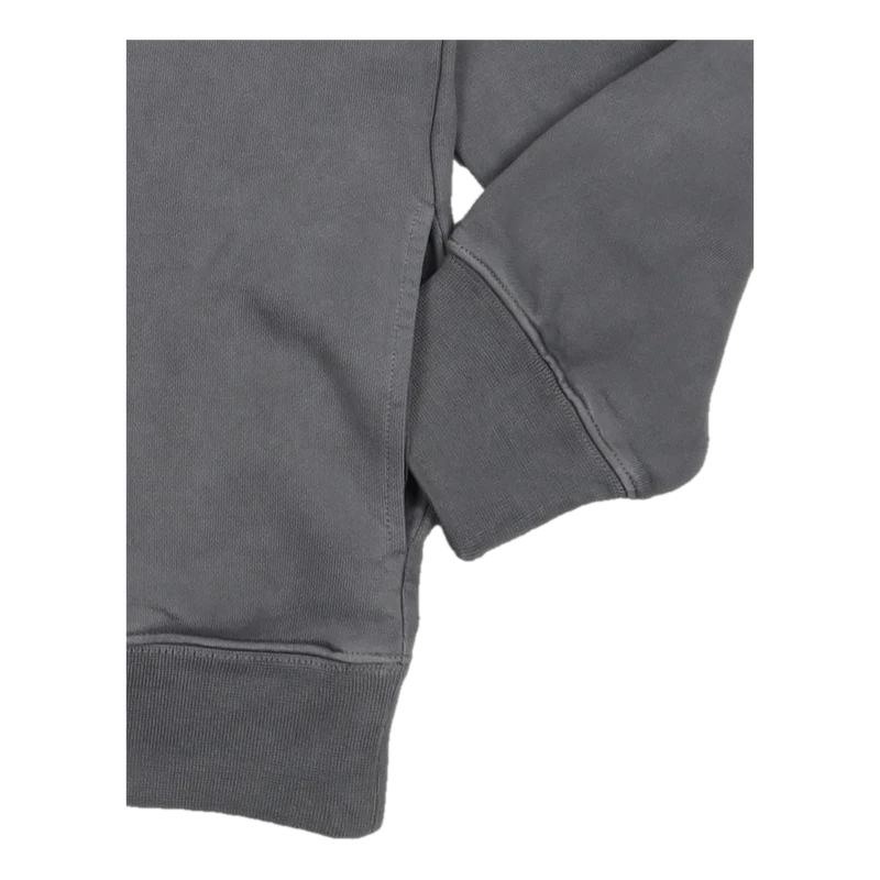 Plant Dye Double Collar Hoodie Dark Grey