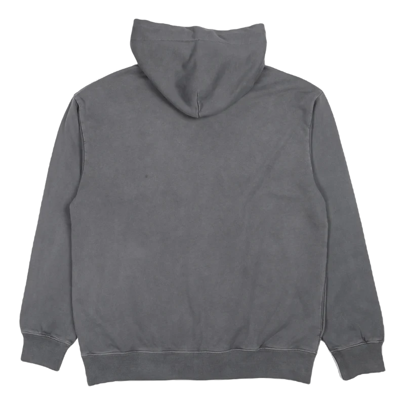 Plant Dye Double Collar Hoodie Dark Grey