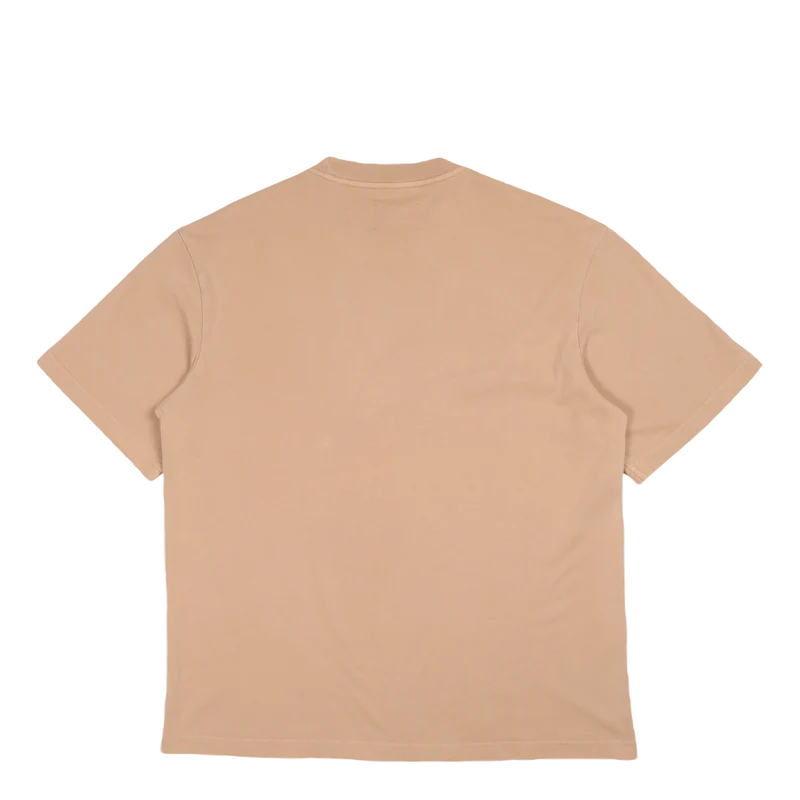 Plant Dye Double Collar T-shir Kahki