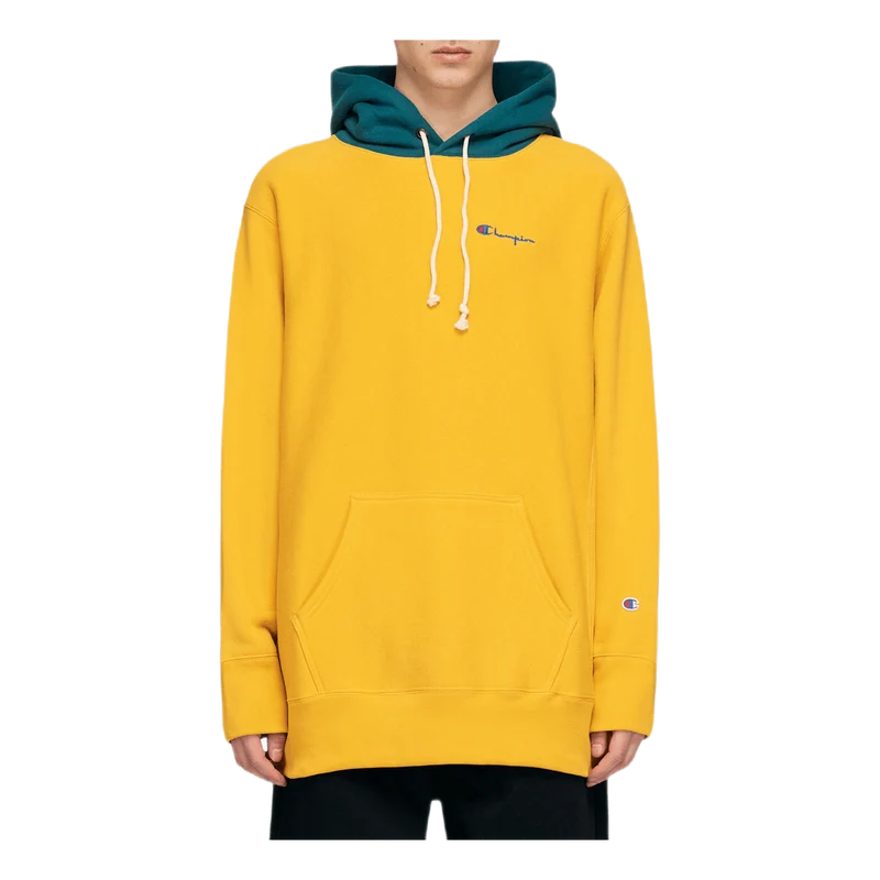 Color Block Hooded Sweatshirt Yellow