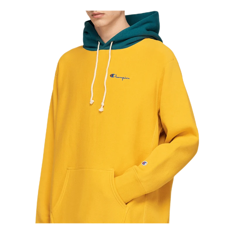 Color Block Hooded Sweatshirt Yellow