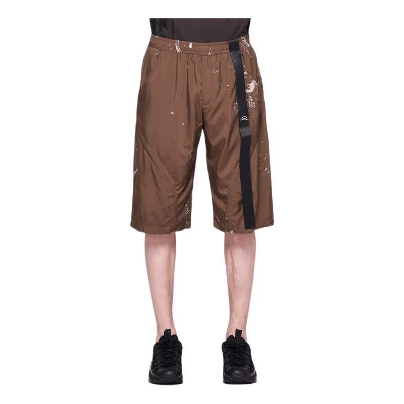 Rock Print Shorts Brown