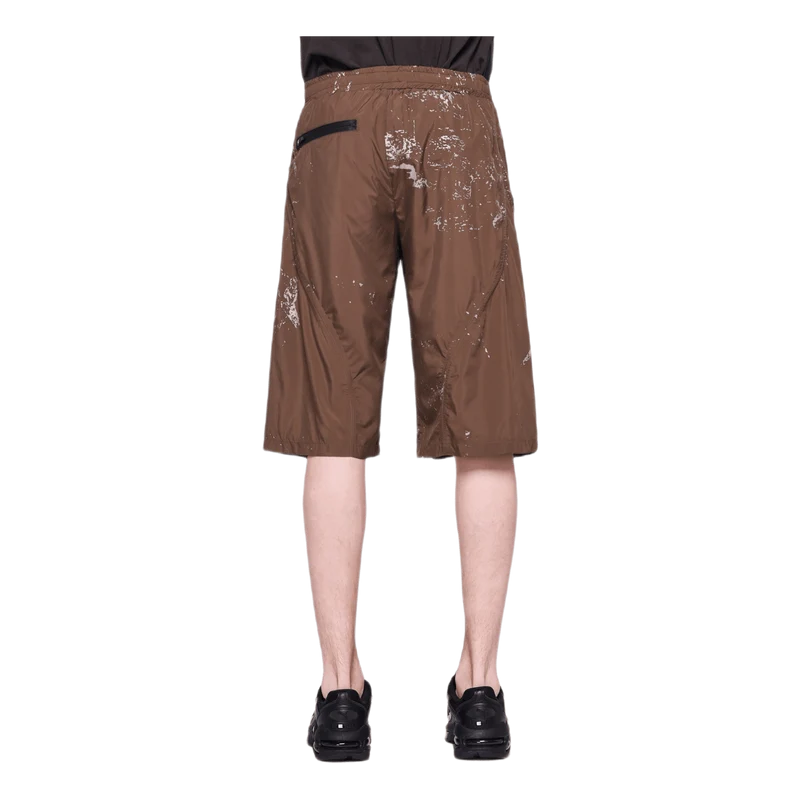 Rock Print Shorts Brown