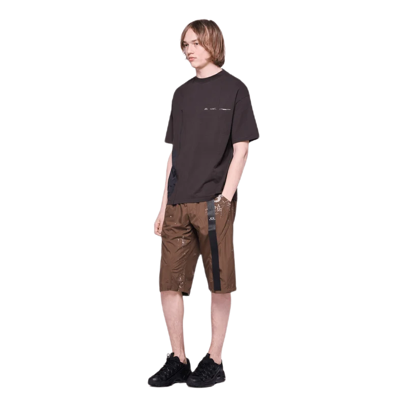 Rock Print Shorts Brown