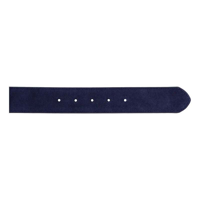 Signature Pony Suede Belt Navy