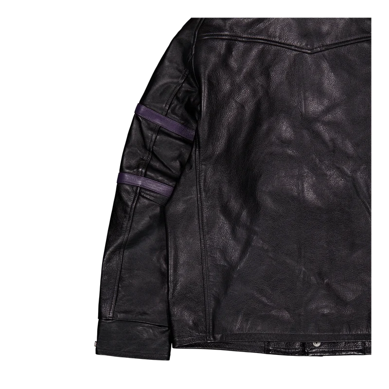 Needles Letterman Jacket - Cow Black