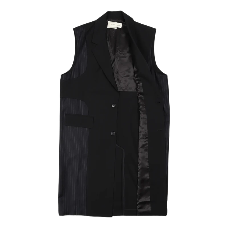 Long Sleeveless Coat Black