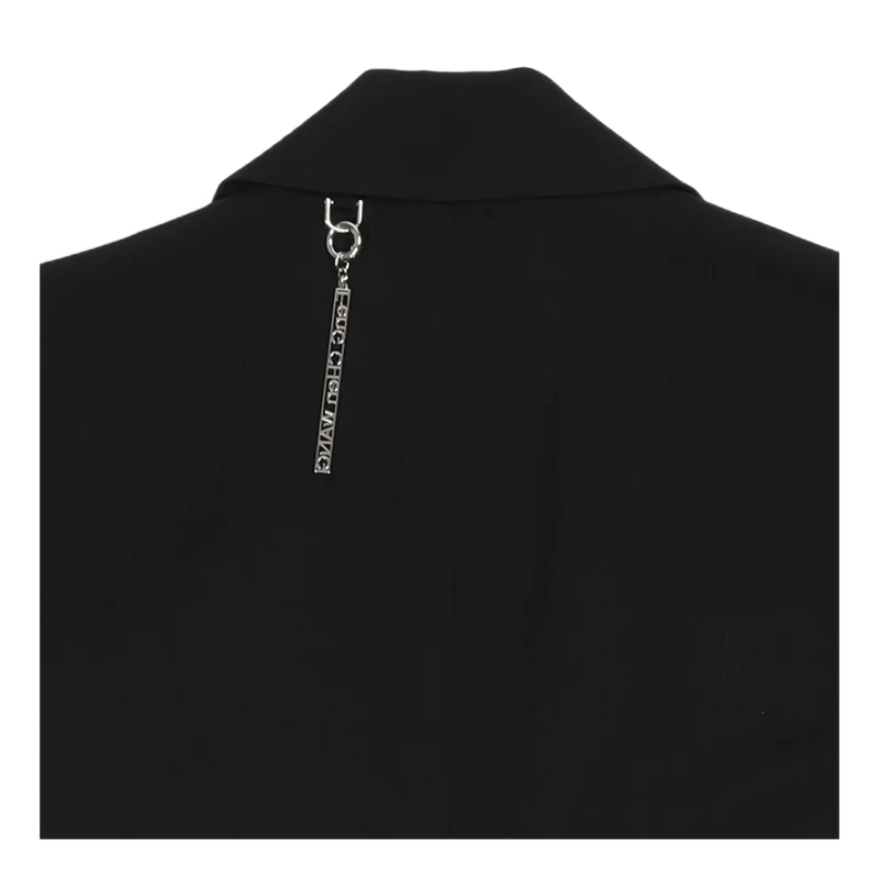 Long Sleeveless Coat Black