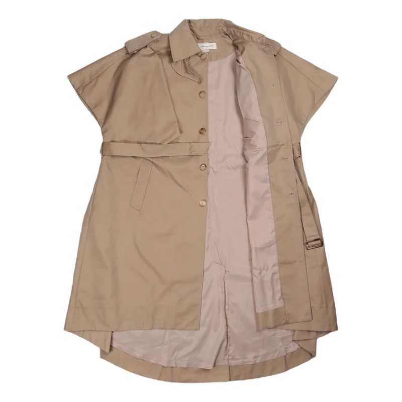 Sleeveless Trench Coat Khaki