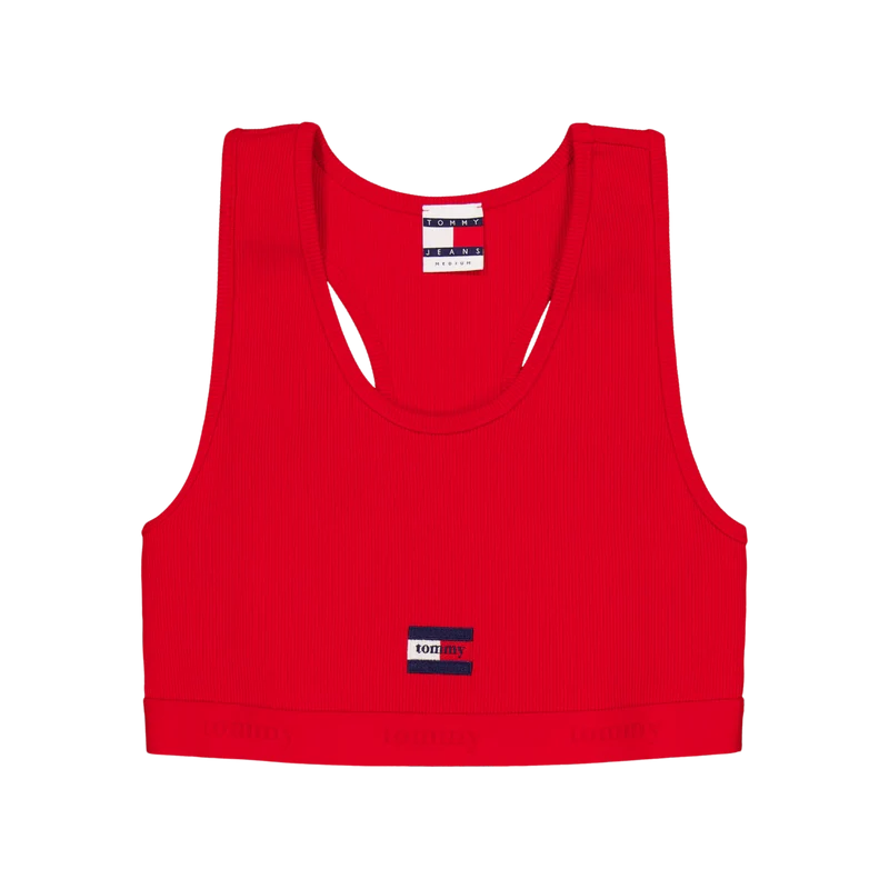 Tjcw Ess Rib Jersy Bra Top Deep Crimson