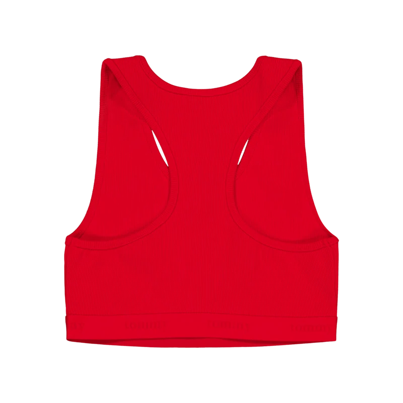 Tjcw Ess Rib Jersy Bra Top Deep Crimson