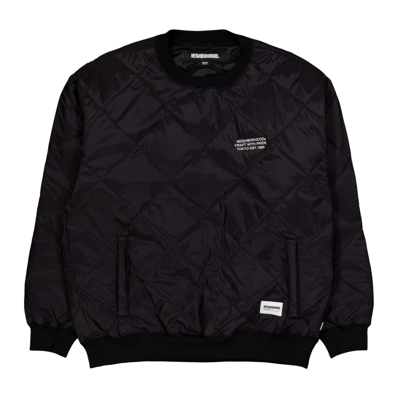 Quilting Pullover Shirt Ls Black