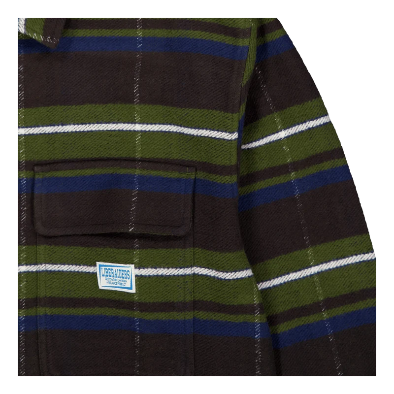 Stripe Flannel Shirt Green