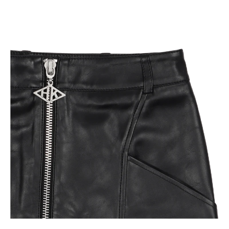Mini Zip Skirt Black