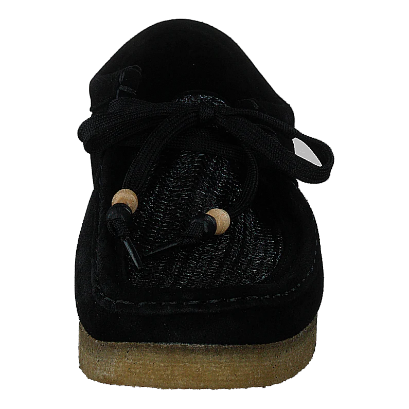 Wallabee Black Raffia